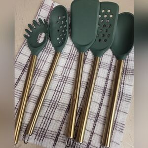 Green Gold Kitchen Spatula Tools